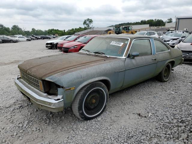 1X17U7T212498 - 1977 CHEVROLET NOVA BLUE photo 1