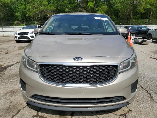 KNDMB5C15G6093425 - 2016 KIA SEDONA LX CREAM photo 5