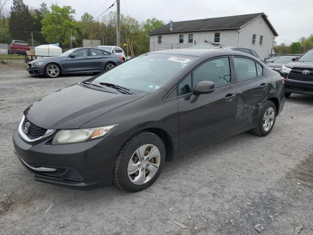 2HGFB2F53DH582746 - 2013 HONDA CIVIC LX BLACK photo 1