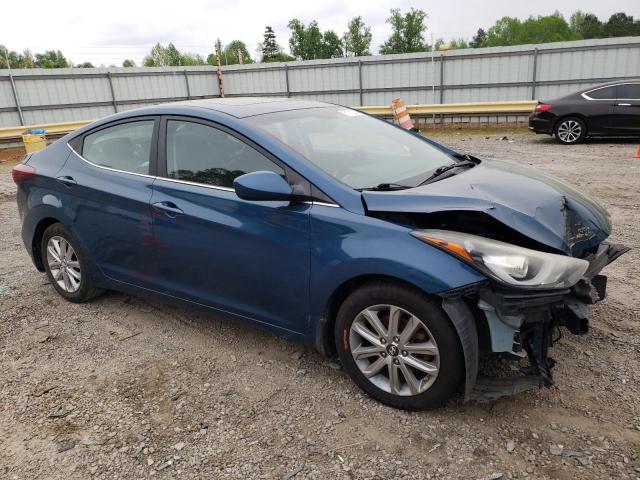 KMHDH4AE0FU322730 - 2015 HYUNDAI ELANTRA SE BLUE photo 4