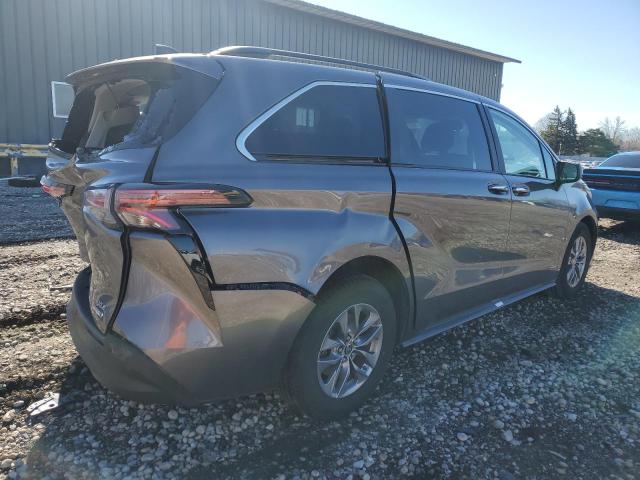 5TDJRKEC7MS017213 - 2021 TOYOTA SIENNA XLE GRAY photo 3