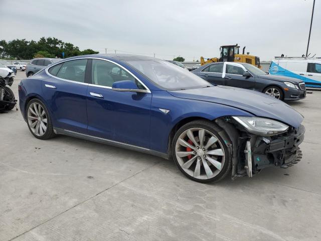 5YJSA1E4XFF106182 - 2015 TESLA MODEL S 蓝色 照片 4