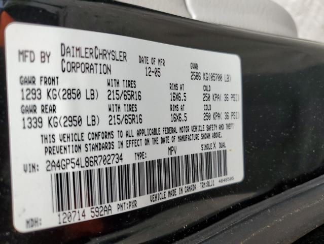 2A4GP54L86R702734 - 2006 CHRYSLER TOWN & COU TOURING Qara foto 13