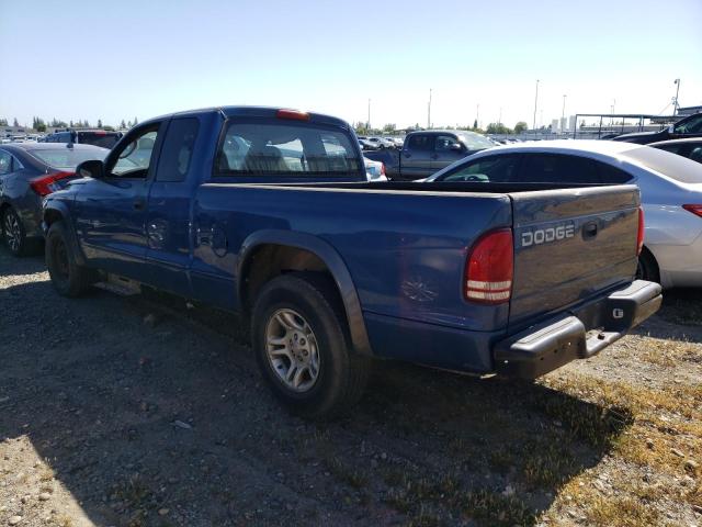 1B7GL12XX2S589541 - 2002 DODGE DAKOTA BASE BLUE photo 2