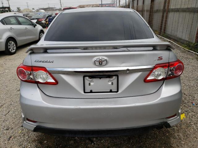 5YFBU4EEXDP092951 - 2013 TOYOTA COROLLA BASE SILVER photo 6