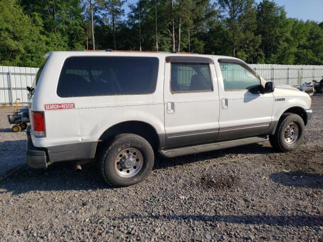 1FMNU41S61ED42604 - 2001 FORD EXCURSION XLT WHITE photo 3