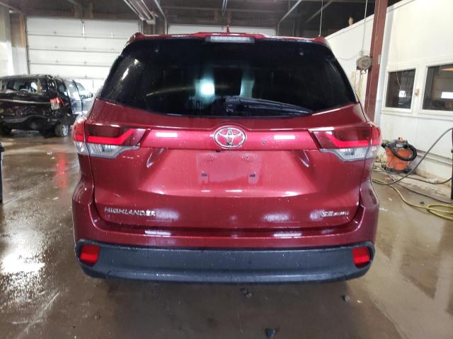 5TDJZRFH2KS604080 - 2019 TOYOTA HIGHLANDER SE RED photo 6