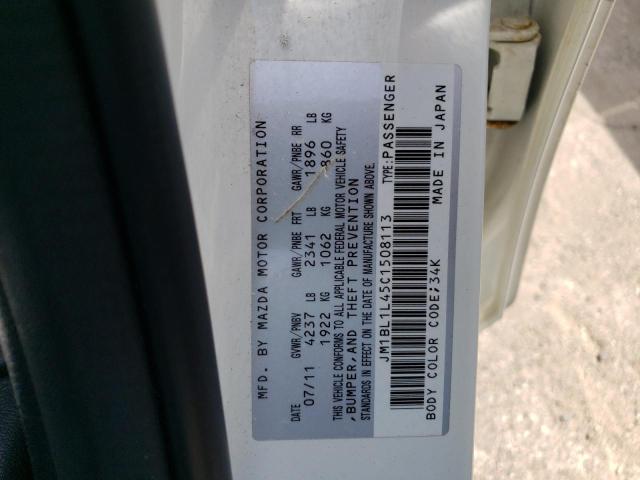 JM1BL1L45C1508113 - 2012 MAZDA SPEED 3 თეთრი ფოტო 12