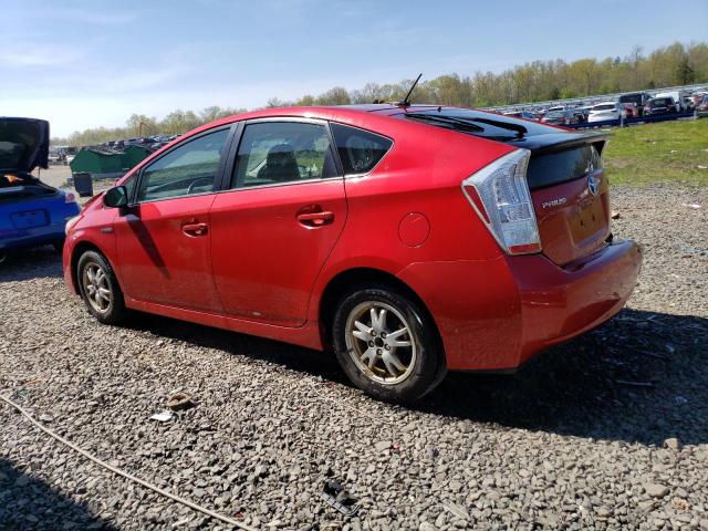 JTDKN3DUXA0080904 - 2010 TOYOTA PRIUS RED photo 2