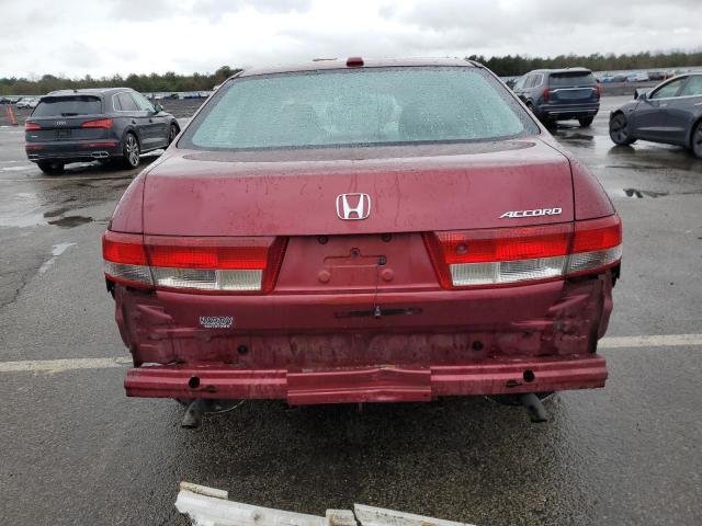 1HGCM66594A042465 - 2004 HONDA ACCORD EX RED photo 6