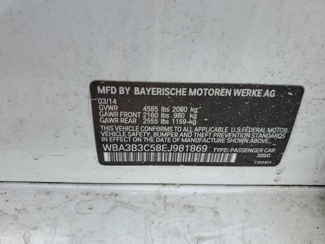 WBA3B3C58EJ981869 - 2014 BMW 328 XI WHITE photo 12