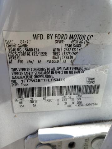 1FT7W2BT7FED53444 - 2015 FORD F250 SUPER DUTY WHITE photo 12