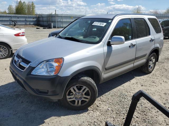 JHLRD788X4C034582 - 2004 HONDA CR-V EX SILVER photo 1