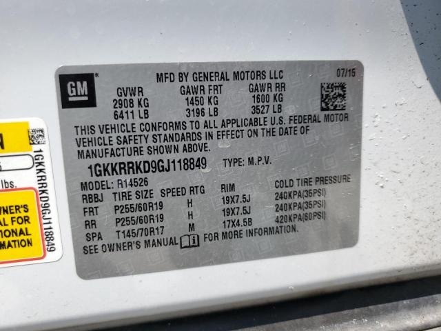 1GKKRRKD9GJ118849 - 2016 GMC ACADIA SLT-1 Ağ foto 13