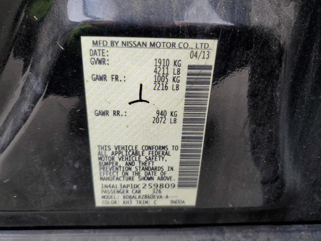 1N4AL3AP1DC259809 - 2013 NISSAN ALTIMA 2.5 BLACK photo 12