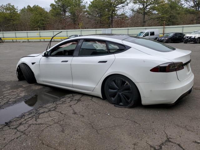 5YJSA1E54MF439287 - 2021 TESLA MODEL S WHITE photo 2