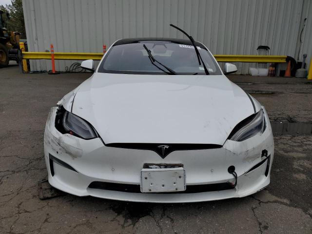 5YJSA1E54MF439287 - 2021 TESLA MODEL S WHITE photo 5