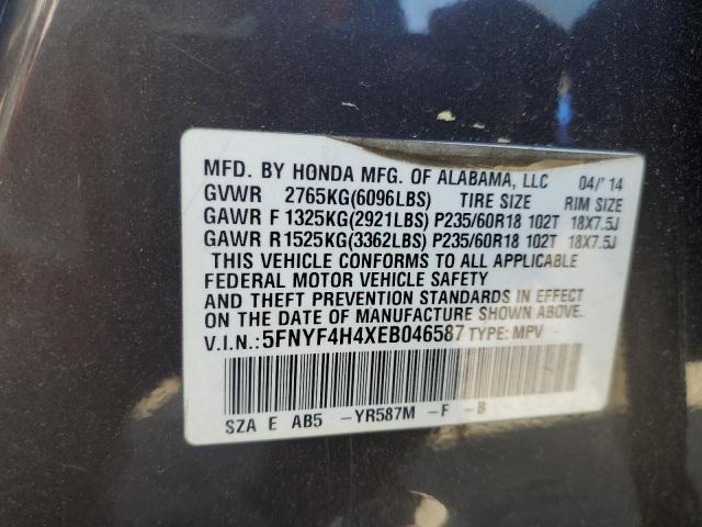 5FNYF4H4XEB046587 - 2014 HONDA PILOT EX Grafit foto 13