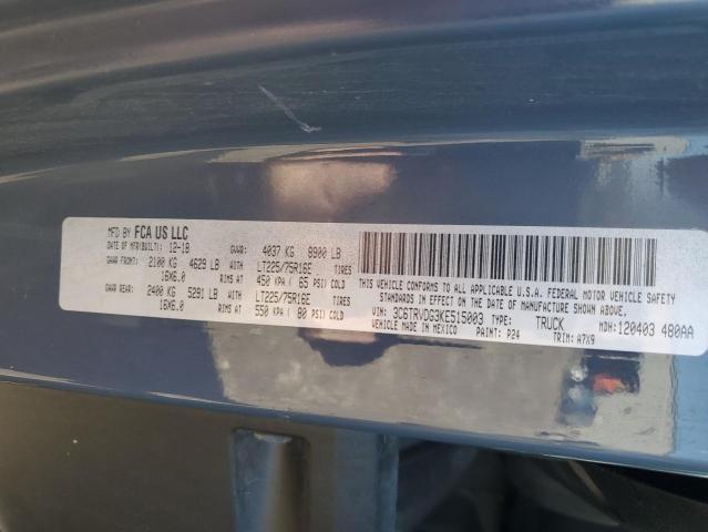 3C6TRVDG3KE515003 - 2019 RAM PROMASTER 2500 HIGH BLUE photo 13