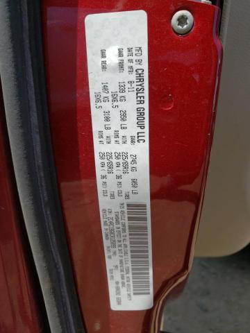 2C4RC1BG8CR125899 - 2012 CHRYSLER TOWN & COU TOURING 红色 照片 13