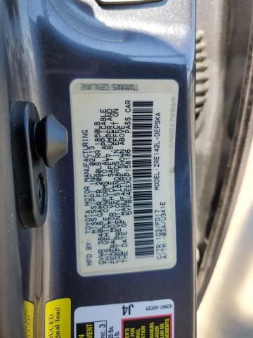 5YFBU4EEXDP158186 - 2013 TOYOTA COROLLA BASE Մոխրագույն լուսանկար 13