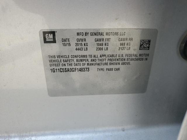 1G11C5SA0GF148373 - 2016 CHEVROLET MALIBU LIM LT 银色 照片 13