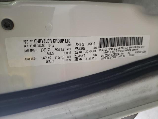 2C4RC1BG7CR282145 - 2012 CHRYSLER TOWN & COU TOURING 白色 照片 13