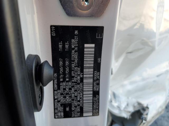 JTEBU5JR4K5735895 - 2019 TOYOTA 4RUNNER SR5 WHITE photo 13