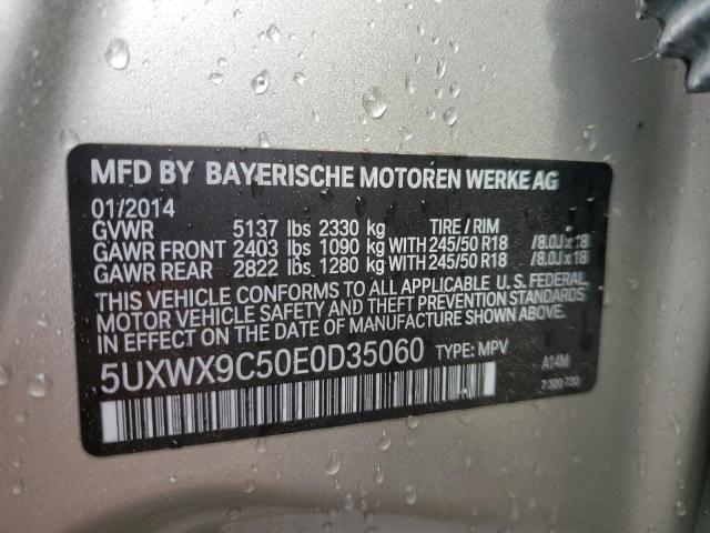 5UXWX9C50E0D35060 - 2014 BMW X3 XDRIVE28I GOLD photo 13