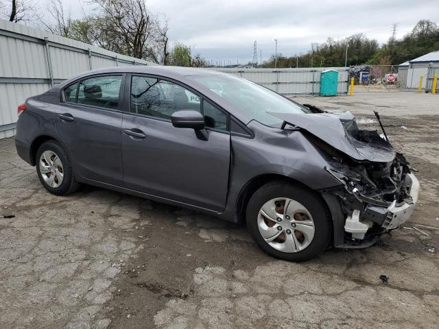 19XFB2F52FE224955 - 2015 HONDA CIVIC LX GRAY photo 4