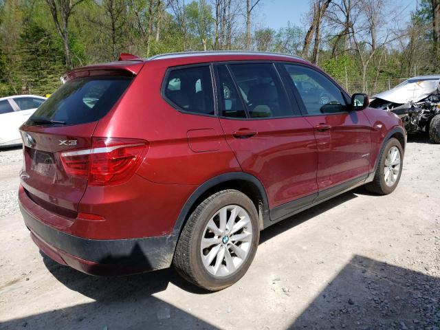 5UXWX9C57D0A32243 - 2013 BMW X3 XDRIVE28I RED photo 3