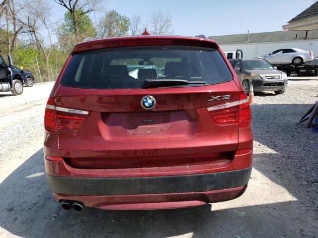 5UXWX9C57D0A32243 - 2013 BMW X3 XDRIVE28I RED photo 6