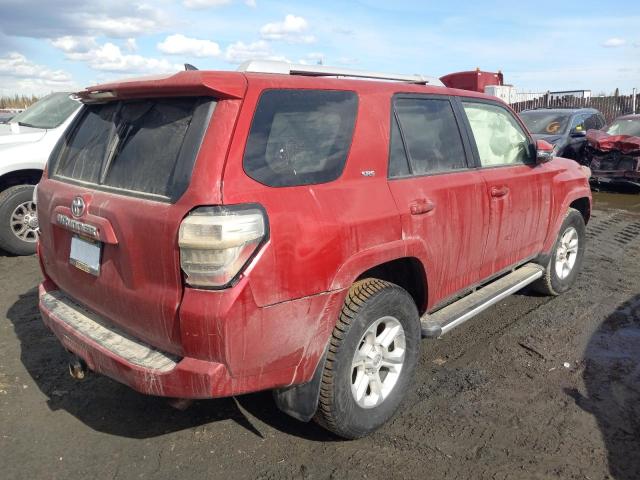 JTEBU5JRXF5220437 - 2015 TOYOTA 4RUNNER SR5 RED photo 3