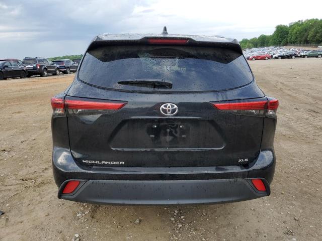 5TDGZRAH9MS526076 - 2021 TOYOTA HIGHLANDER XLE BLACK photo 6
