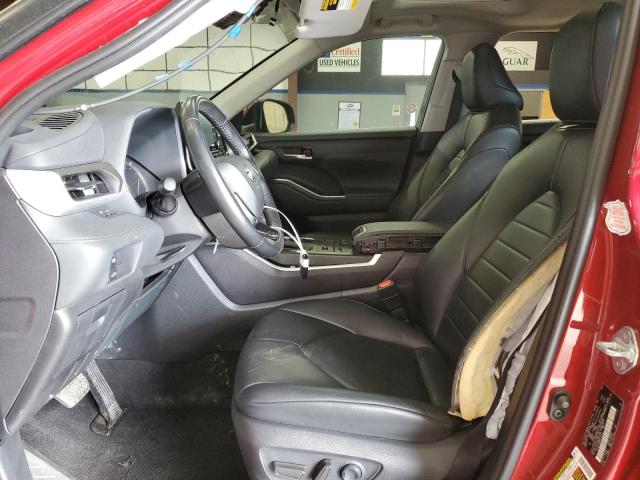 5TDGZRBH9MS157329 - 2021 TOYOTA HIGHLANDER XLE RED photo 7