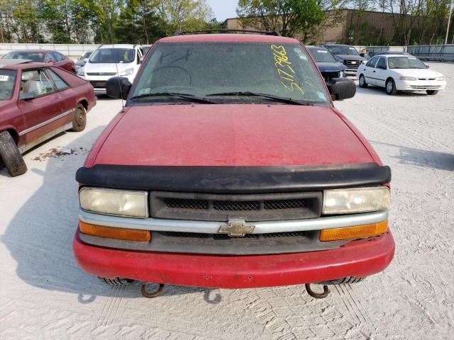 1GNDT13X14A148327 - 2004 CHEVROLET BLAZER RED photo 5