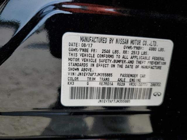 JN1EV7AP7JM355885 - 2018 INFINITI Q50 LUXE BLACK photo 12