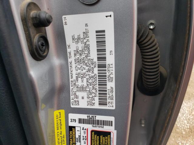 5TFUW5F17EX383639 - 2014 TOYOTA TUNDRA DOUBLE CAB SR/SR5 SILVER photo 12