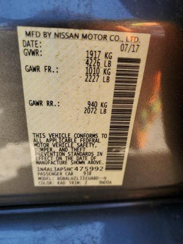 1N4AL3AP5HC475992 - 2017 NISSAN ALTIMA 2.5 GRAY photo 12