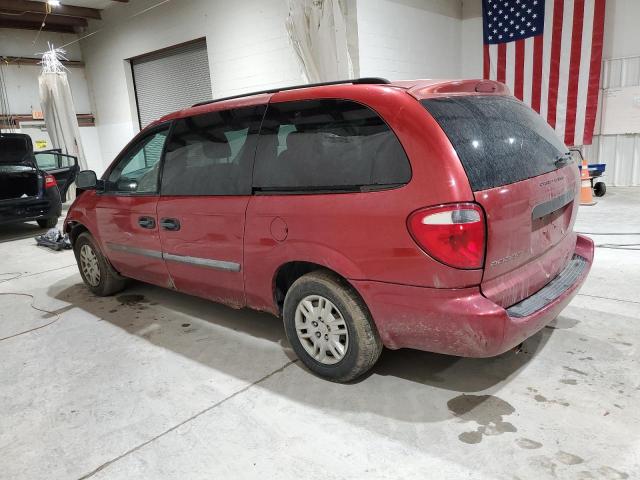 1D4GP24R17B212454 - 2007 DODGE GRAND CARA SE RED photo 2