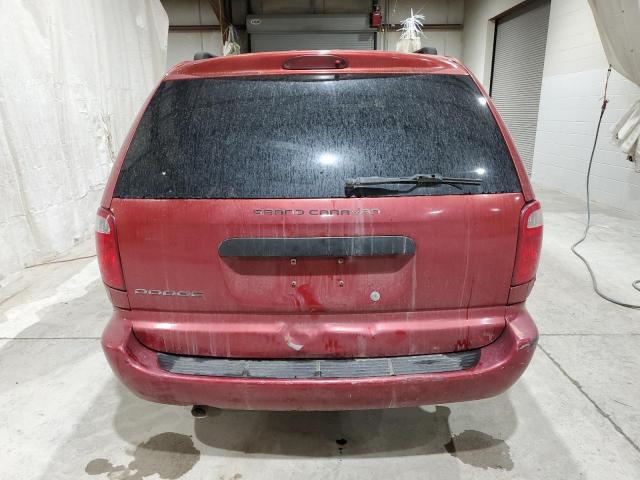 1D4GP24R17B212454 - 2007 DODGE GRAND CARA SE RED photo 6