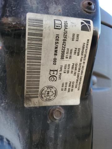 1G8AJ52F84Z229988 - 2004 SATURN ION LEVEL 2 GRAY photo 12