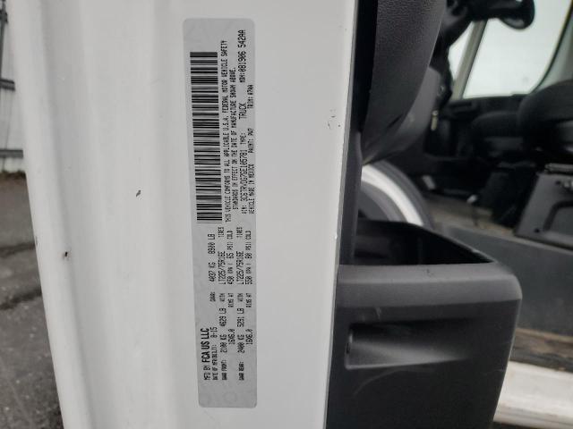 3C6TRVDG7GE105781 - 2016 RAM PROMASTER 2500 HIGH თეთრი ფოტო 13