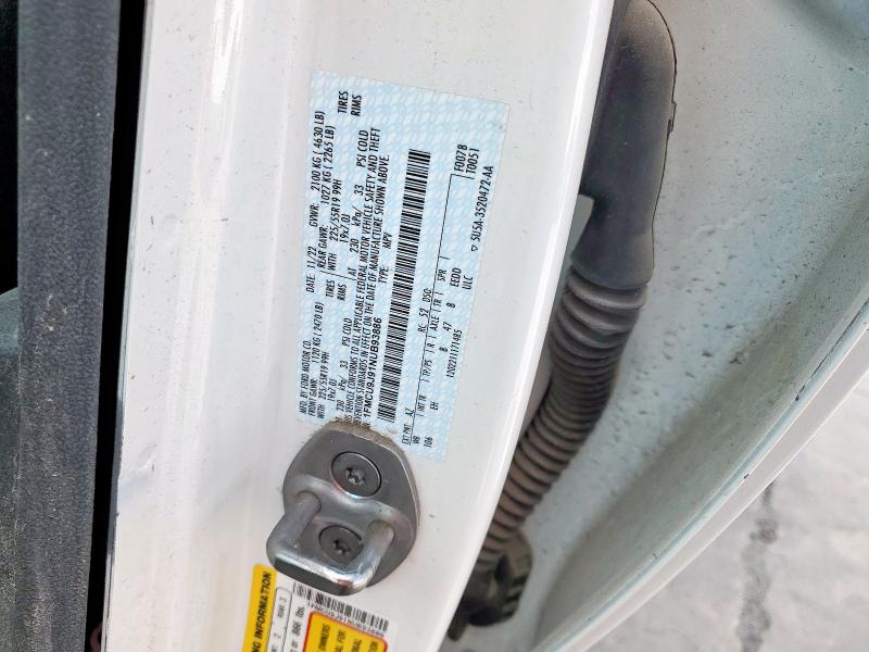 1FMCU9J91NUB93886 - 2022 FORD ESCAPE TITANIUM თეთრი ფოტო 13