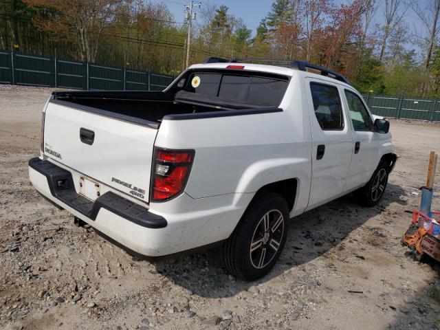 5FPYK1F74CB455017 - 2012 HONDA RIDGELINE SPORT WHITE photo 3