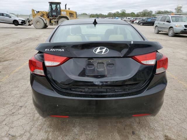 KMHDH4AE5DU887035 - 2013 HYUNDAI ELANTRA GLS BLACK photo 6