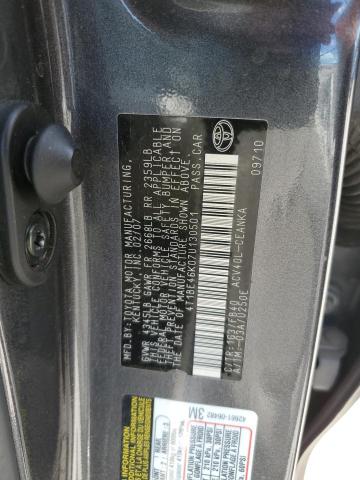 4T1BE46K07U130501 - 2007 TOYOTA CAMRY CE GRAY photo 13