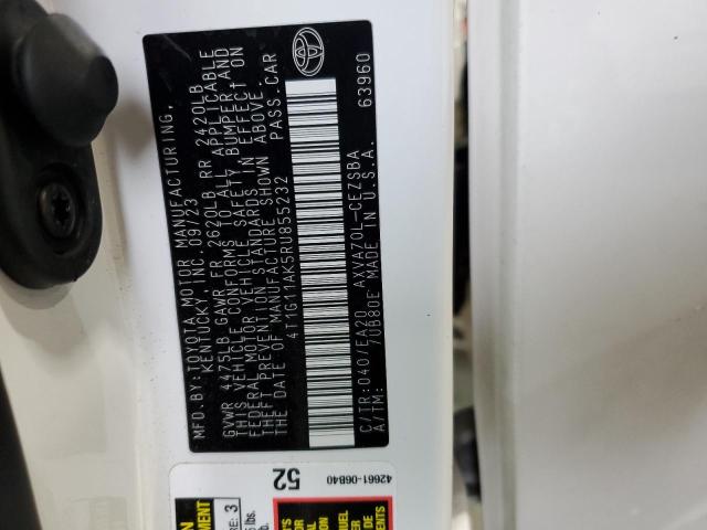 4T1G11AK5RU855232 - 2024 TOYOTA CAMRY SE NIGHT SHADE WHITE photo 13