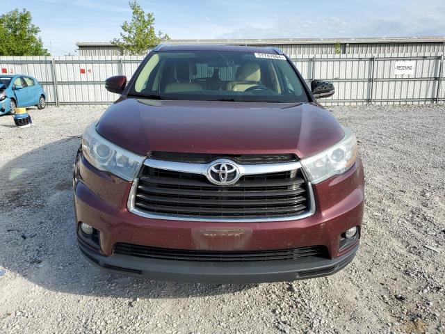 5TDJKRFH6FS133206 - 2015 TOYOTA HIGHLANDER XLE MAROON photo 5