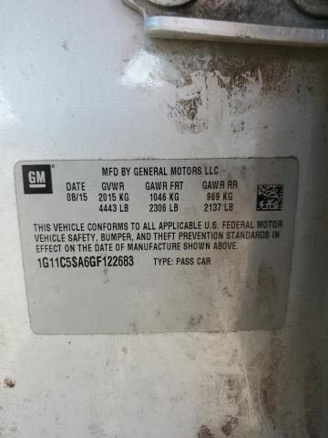 1G11C5SA6GF122683 - 2016 CHEVROLET MALIBU LIM LT 银色 照片 13